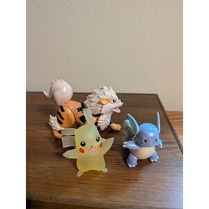 Pokemon Tomy Jazwares Figure Lot Of 3 Arcanine Wartortle Blastoise Pikachu Wct